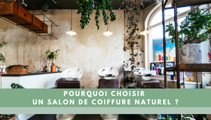 Salon de coiffure naturel avec des plantes